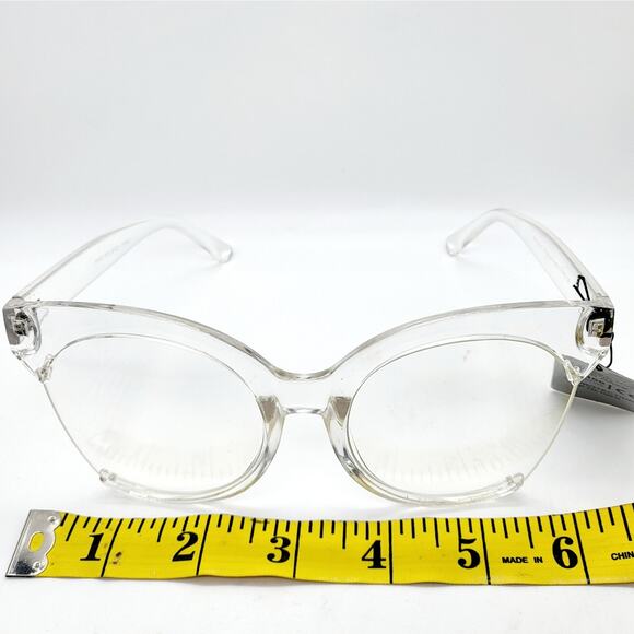 Cat Eye Oversized Clear and Transparent Lightweight Glasses - Picture 8 of 9
